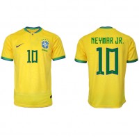 Koszulka piłkarska Brazylia Neymar Jr #10 Strój Domowy MŚ 2022 tanio Krótki Rękaw